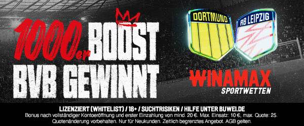 winamax boost auf dortmund gewinnt gegen leipzig