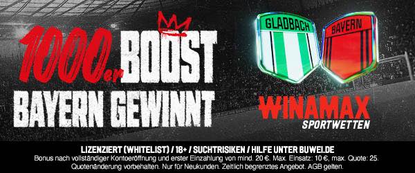 winamax boost auf bayern gewinnt gegen gladbach