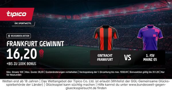 tipico boost auf frankfurt gewinnt gegen mainz