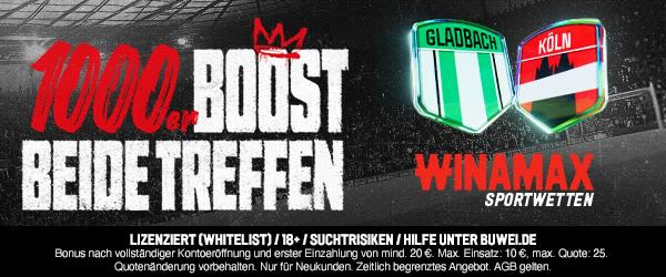 winamax boost auf gladbach und köln treffen beide