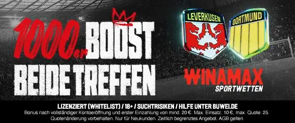 winamax boost auf leverkusen und dortmund treffen beide