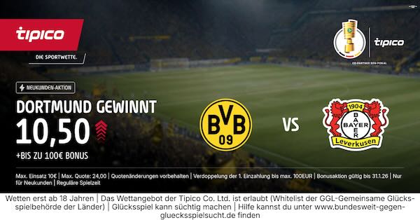 tipico boost auf dortmund gewinnt gegen bayer leverkusen