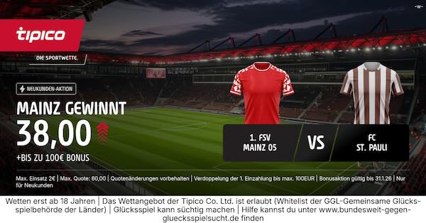 tipico boost auf mainz gewinnt gegen st pauli