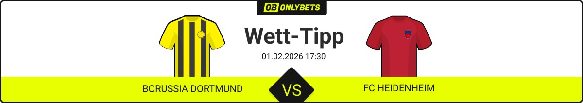 borussia dortmund fc heidenheim wett tipp