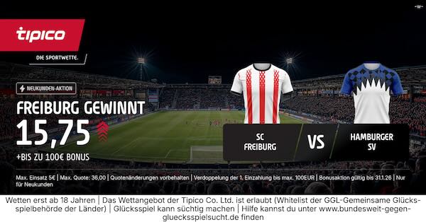 tipico boost auf freiburg gewinnt gegen den hsv