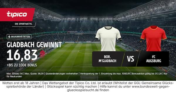 tipico boost auf gladbach gewinnt gegen augsburg