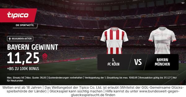 tipico boost auf bayern gewinnt gegen köln