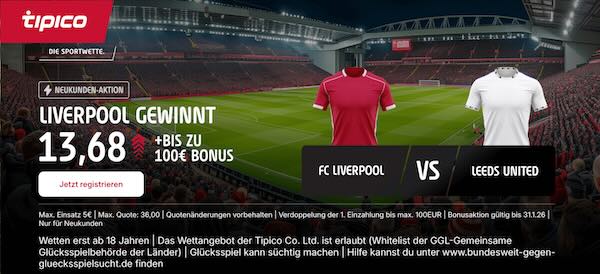 tipico boost auf liverpool gewinnt gegen leeds