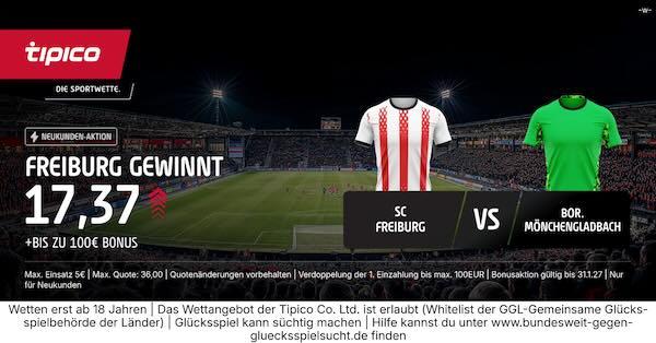 tipico boost auf freiburg gewinnt gegen mönchengladbach
