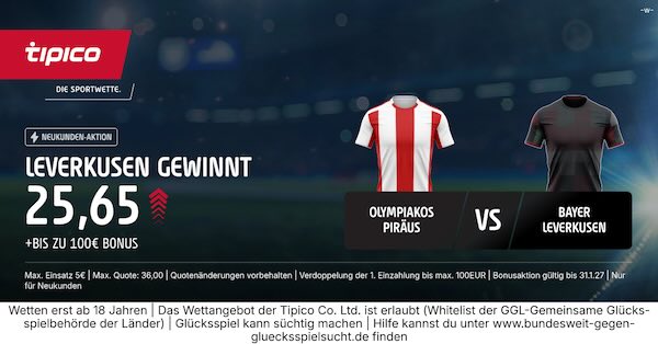 tipico boost auf leverkusen gewinnt bei olympiakos