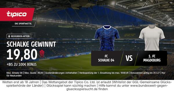 tipico boost auf schalke gewinnt gegen magdeburg