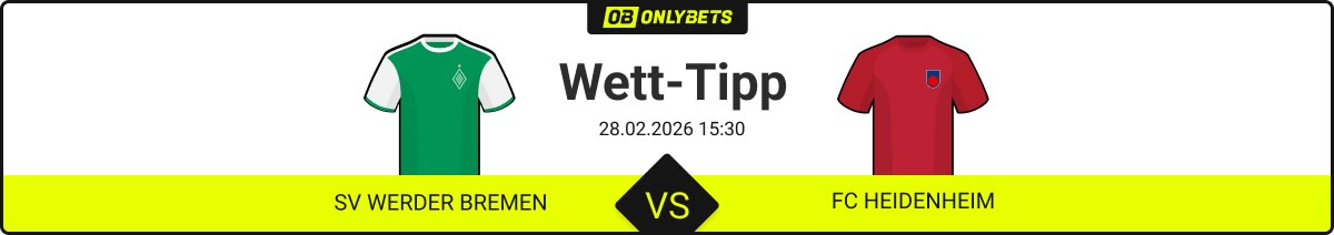 sv werder bremen fc heidenheim wett tipp