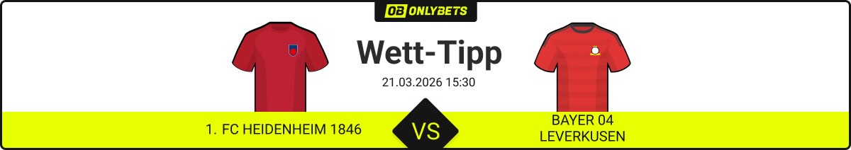 1 fc heidenheim 1846 bayer 04 leverkusen wett tipp