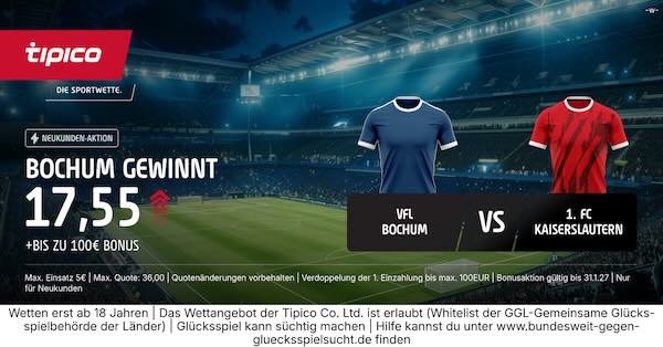 tipico boost auf bochum gewinnt gegen kaiserslautern