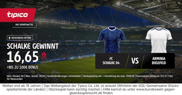 tipico boost auf schalke gewinnt gegen arminia bielefeld