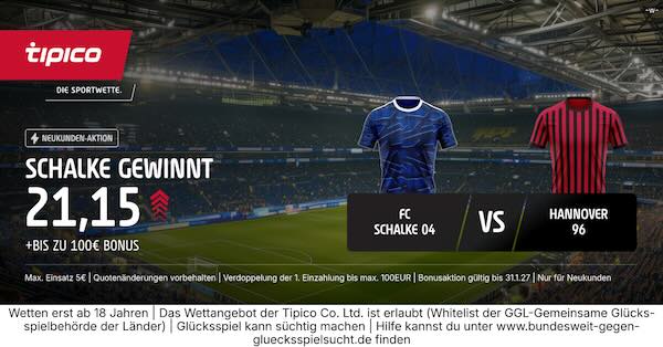 tipico boost auf schalke gewinnt gegen hannover
