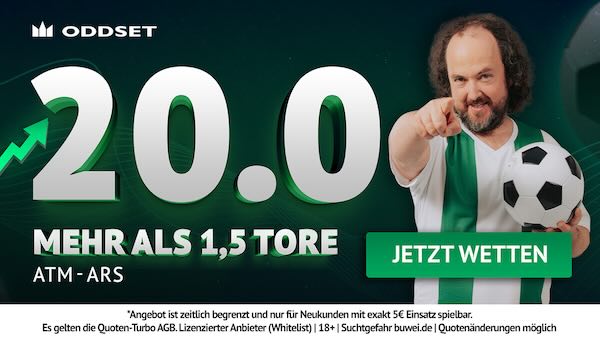 oddset quoten turbo auf über 1,5 tore bei atletico arsenal