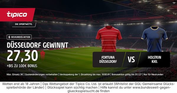 tipico boost auf düsseldorf gewinnt gegen kiel