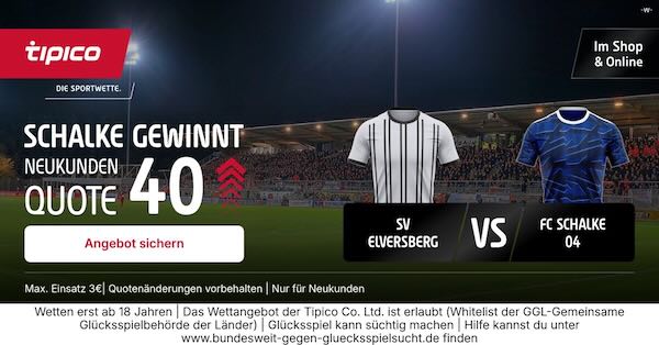 tipico boost auf schalke gewinnt in elversberg