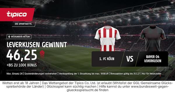 tipico boost auf leverkusen gewinnt in köln