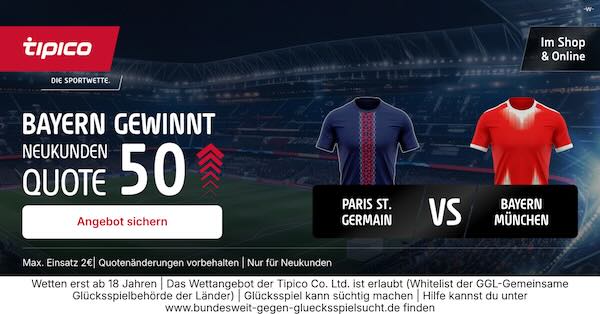 tipico boost auf bayern gewinnt bei psg