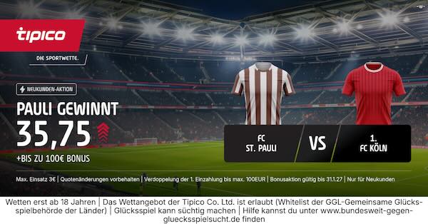 tipico boost auf st pauli gewinnt gegen köln