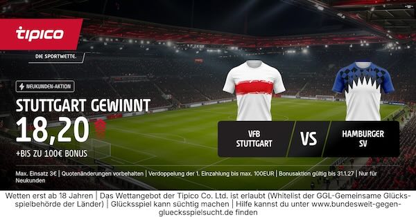 tipico boost auf stuttgart gewinnt gegen hamburg
