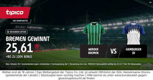 tipico boost auf bremen gewinnt gegen hamburg