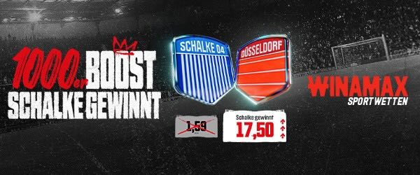 winamax boost auf schalke gewinnt gegen düsseldorf