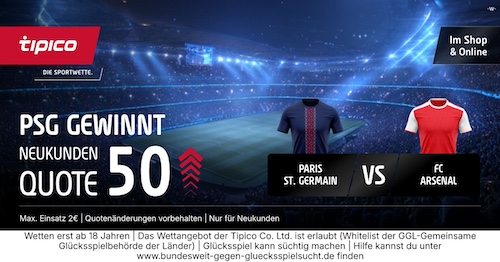 Tipico Finale UCL Quote 50,0 - 30.5.