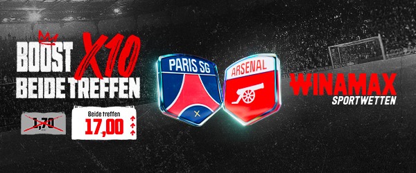 Erhöhte Quoten zu PSG Arsenal CL finale bei Winamax, 30.05.