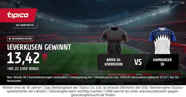 tipico boost auf leverkusen gewinnt gegen den hamburger sv