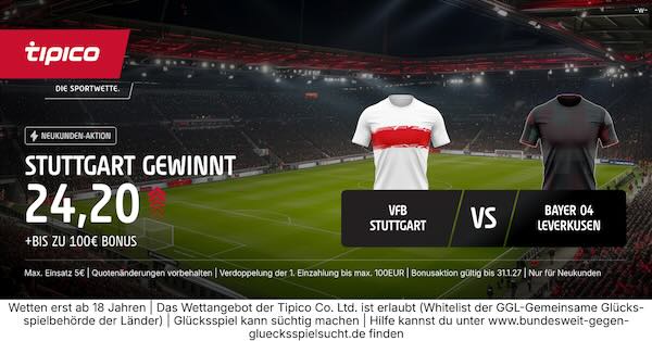 tipico boost aut stuttgart gewinnt gegen leverkusen