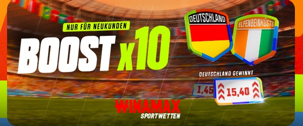 Winamax Boost 20.6. Deutschland Elfenbeinküste 2. Spieltag WM 2026