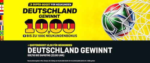 DAZN Bet Deutschland Quote 10,0 20.6.