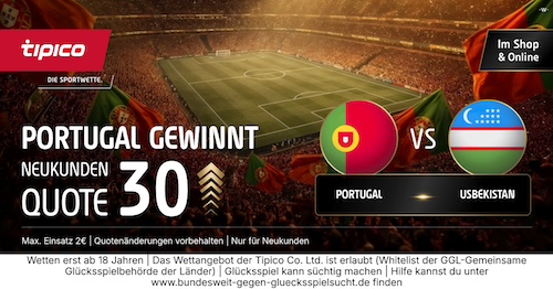 Portugal Boost Tipico WM 2026 - 23.6.
