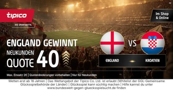 tipico boost auf england gewinnt gegen kroatien