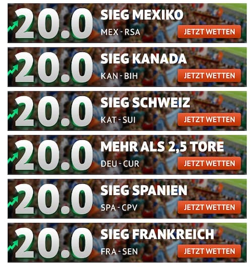 WM 2026 ODDSET 9. Juni