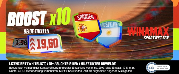 Spanien Argentinien Finale Boost Winamax 900%