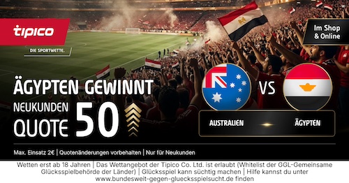 Ägypten WM Boost Quote 50 - 3.7.