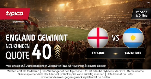 ENG Boost Halbfinale WM 2026 Tipico