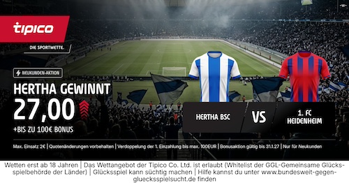 Hertha BSC Boost 15.8. Tipico