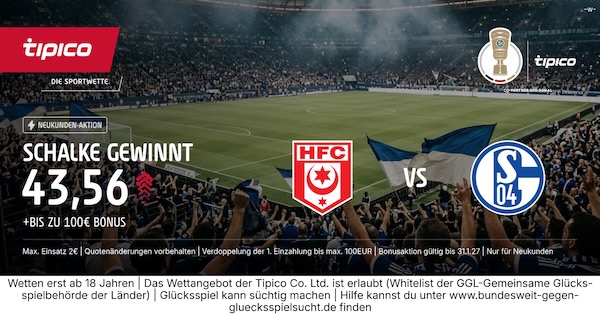 tipico boost auf schalke gewinnt gegen hallescher fc