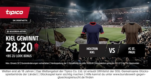 tipico boost auf kiel gewinnt gegen st pauli