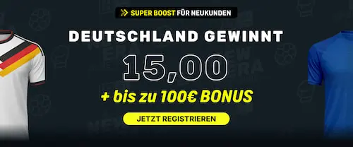 DAZN Bet Boost Deutschland Serbien Quote 15,0 1.10.