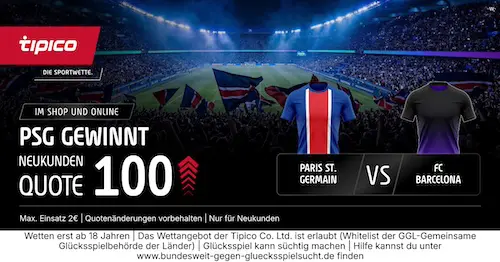 PSG Boost Tipico Quote 100 20.10.