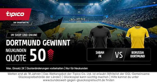 BVB Boost Tipico Quote 100 20.10.