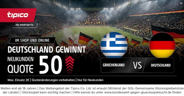 tipico boost auf deutschland gewinnt in griechenland