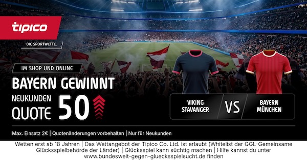 tipico boost auf bayern gewinnt bei Viking